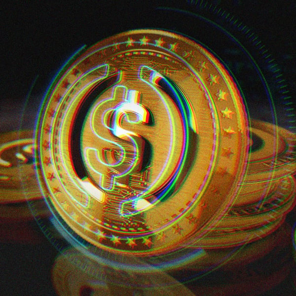 3D renderings of gold stablecoins.
