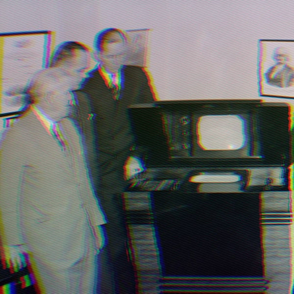 FCC commissioners inspect the latest in television, December 1, 1939.