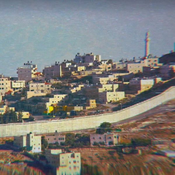 Israeli West Bank barrier near Mount Zion in 2009