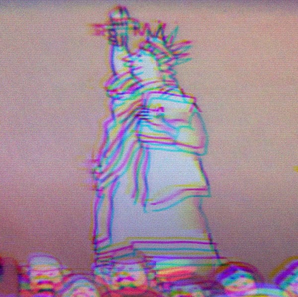 Screenshot of the Statue of Liberty from the Schoolhouse Rock Song 'The Great American Melting Pot.