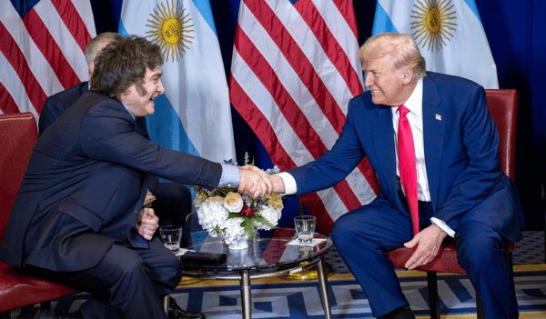 President Donald Trump meets with Argentina’s President Javier Milei 