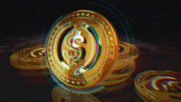 3D renderings of gold stablecoins.