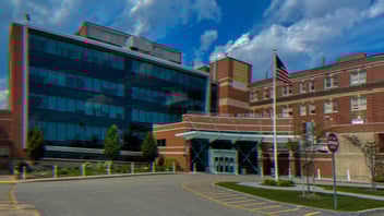 Exterior shot of Roger Williams Medical Center in Providence, Rhode Island, owned by Prospect Medical Holdings.