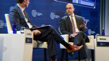 Stephen Miran in conversation at the 2025 Institute of International Finance (IIF) Annual Membership Meeting.