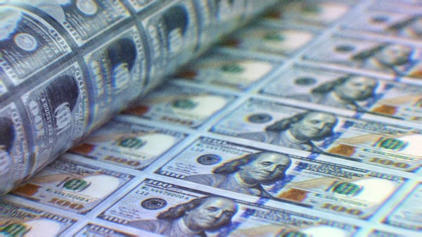 The U.S. dollar being printed.
