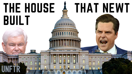 YouTube thumbnail that says 'The House That Newt Built'