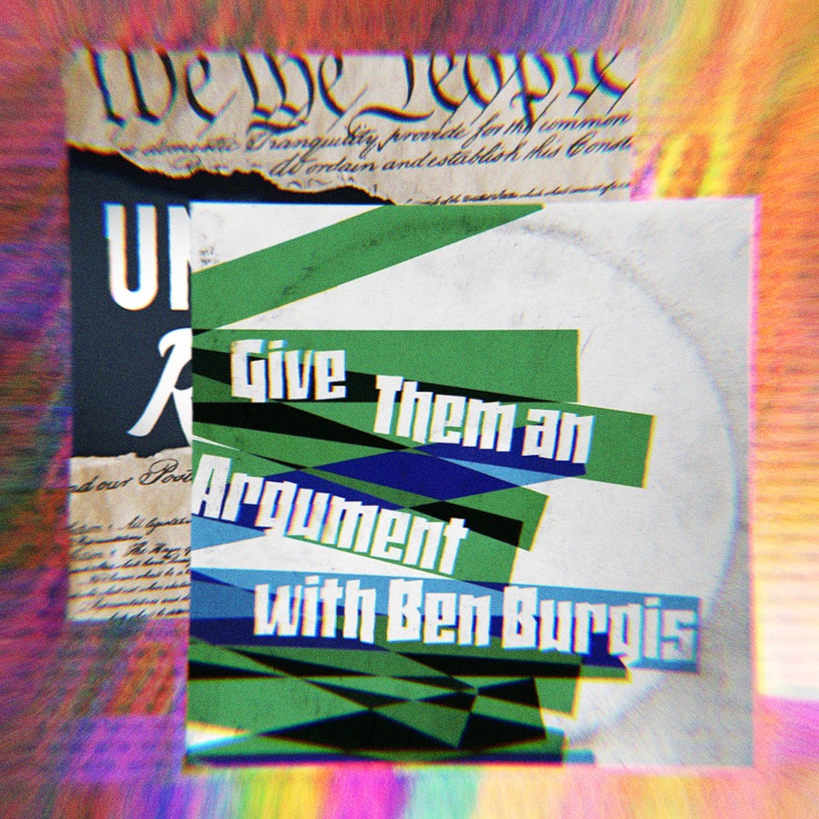 Podcast art for Unf*cking The Republic alongside podcast art for Give Them An Argument with Ben Burgis