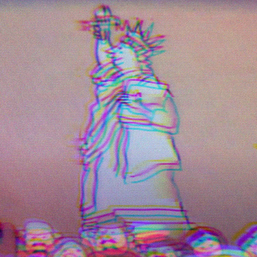 Screenshot of the Statue of Liberty from the Schoolhouse Rock Song 'The Great American Melting Pot.