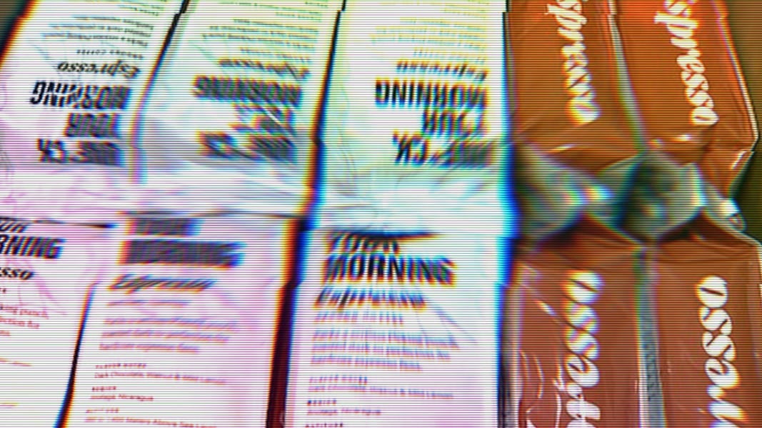 Unf*ck Your Morning coffee bags lined up in a box. 