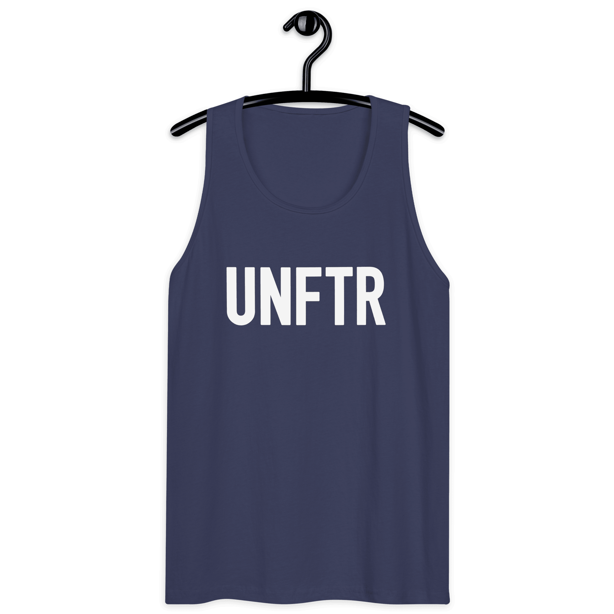 Classic Tank top in navy with white UNFTR logo on the chest-1