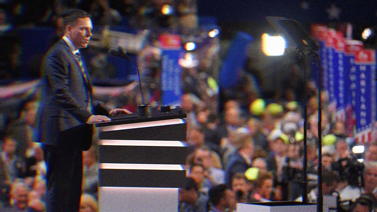 Peter Thiel speaking at the 2016 RNC.